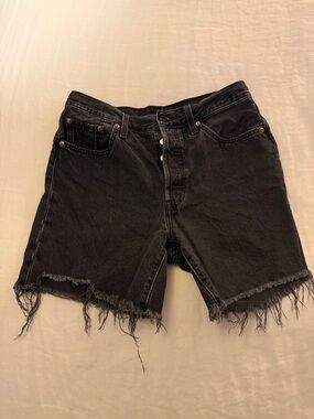 Levi’s Black Denim Cutoff Shorts